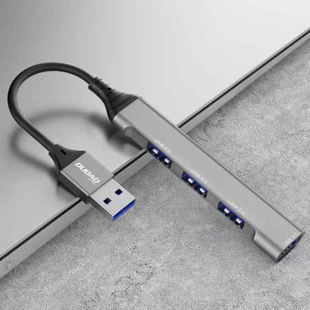 Dudao HUB 4in1 USB-A - 4x USB-A (3 x USB2.0 / USB3.0) 6.3cm black (A16B) [1]