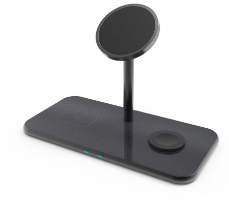 Încărcătoare wireless - eSTUFF 3in1 Magnetic Wireless Desktop Charger