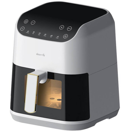Friteuză cu aer cald Deerma DEM-KZ130W 5.5L, 1300W, alb/negru