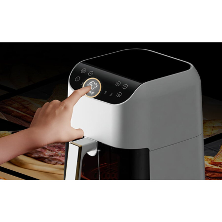 Friteuză cu aer cald Deerma DEM-KZ130W 5.5L, 1300W, alb/negru [3]