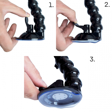 Suport GoPro cu ventuză pentru camere sport GoPro, DJI, Insta360, SJCam, Eken + adaptor smartphone (ventuza auto GoPro) [6]