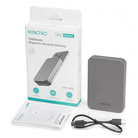 Hinovo magnetic wireless power bank MagSafe 10000mAh 15W gray (MB1-10000) [7]