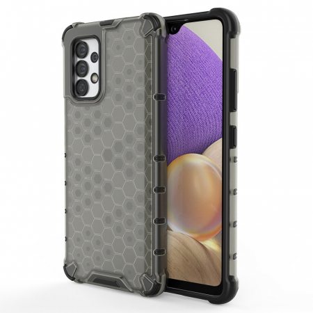Huse telefoane mobile / Folie de protecţie - Husă honeycamb cu cadru de gel pentru Samsung Galaxy A03s (166.5) negru