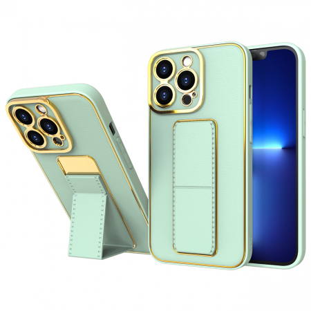 iPhone - Husă nouă Kickstand Case pentru iPhone 12 cu suport verde