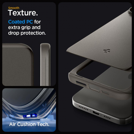 Husa Spigen Thin Fit, gunmetal - iPhone 15 Pro Max [9]