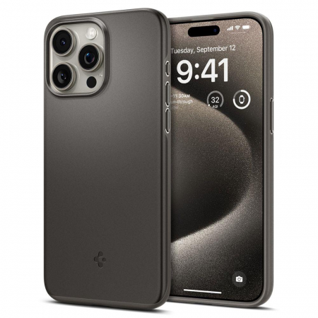 Husa Spigen Thin Fit, gunmetal - iPhone 15 Pro Max [0]