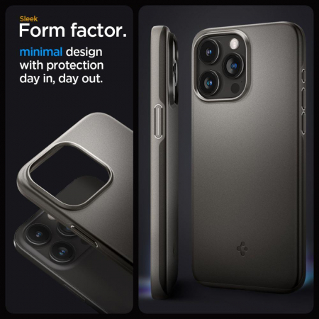 Husa Spigen Thin Fit, gunmetal - iPhone 15 Pro Max [8]