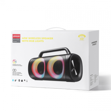 Joyroom 5.1 wireless bluetooth speaker with LED color lighting black (JR-MW02) [8]