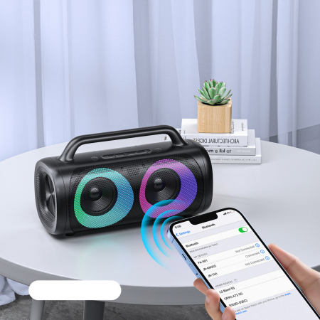 Joyroom 5.1 wireless bluetooth speaker with LED color lighting black (JR-MW02) [3]