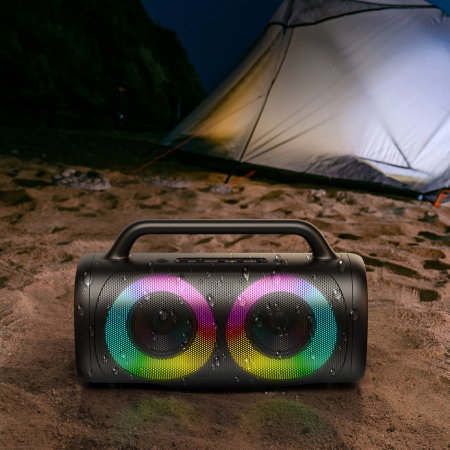 Joyroom 5.1 wireless bluetooth speaker with LED color lighting black (JR-MW02) [1]