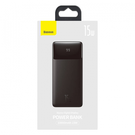 Powerbank Baseus Bipow 10000mAh, 2xUSB, USB-C, 15W (black) [4]