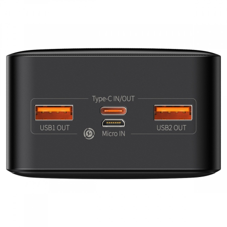 Powerbank Baseus Bipow 30000mAh, 2xUSB, USB-C, 20W (black) [3]