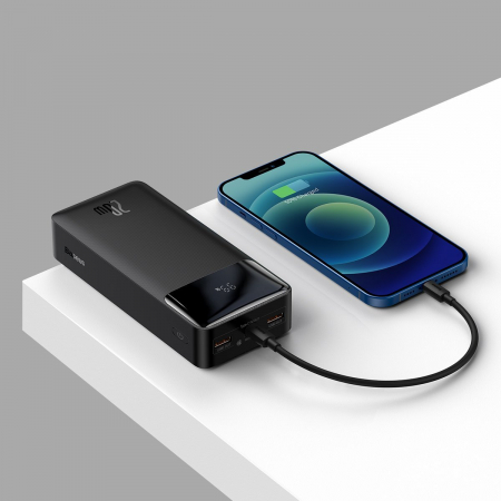 Powerbank Baseus Bipow 30000mAh, 2xUSB, USB-C, 20W (black) [6]