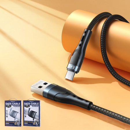 USB-C - Remax cablu USB - micro USB  2.4A 1m negru (RC-C006)
