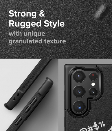 Husă durabilă din TPU Ringke Onyx Design pentru Samsung Galaxy S22 Ultra negru (Graffiti) () [1]