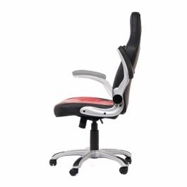 Scaun gaming/racing X by Serioux, Ares, ajustabil, piele sintetica, piston pe gaz, manere reglabile, baza stea cu 5 picioare, greutate maxima admisa 100Kg, negru/rosu [2]