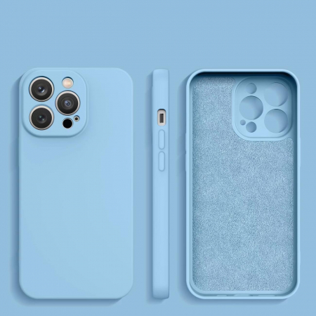 Husa din silicon Husa din silicon iPhone 14 Pro Max albastru deschis [1]