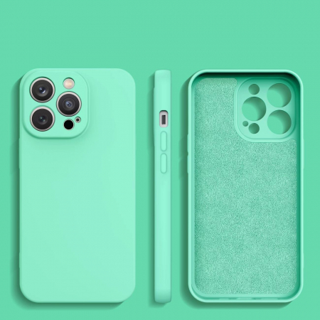 Husa silicon Husa silicon iPhone 14 Pro verde menta [1]