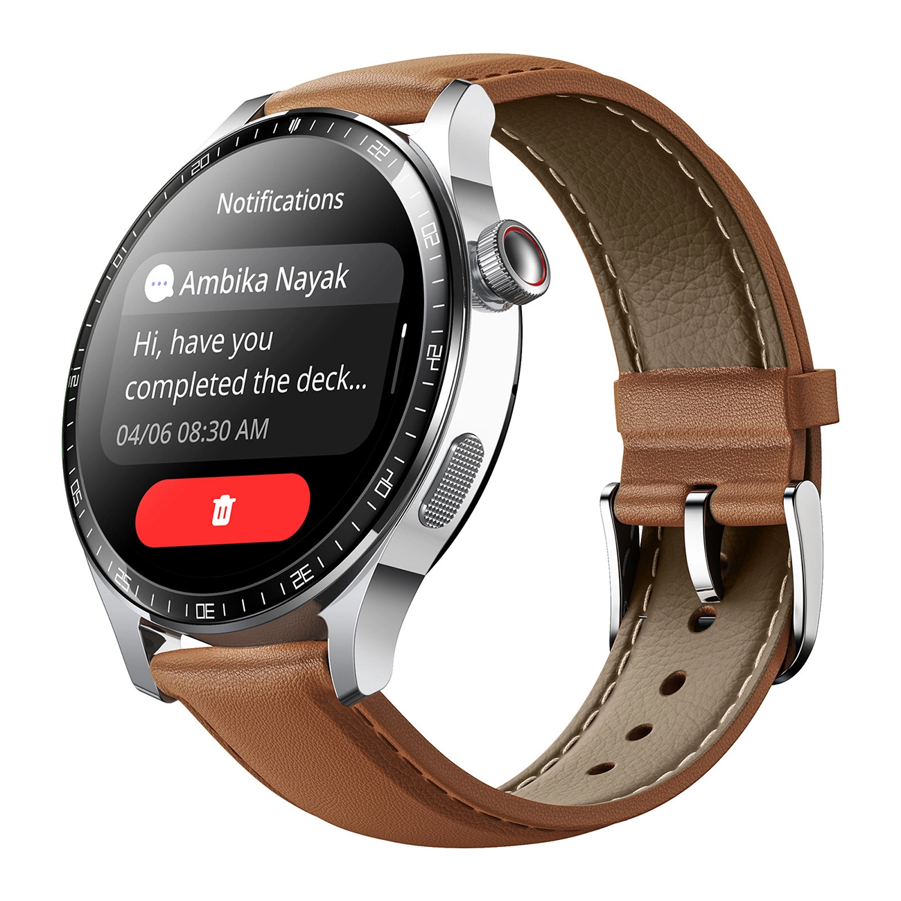 Smartwatch Joyroom Classic Series JR-FC2 PRO cu funcție de răspuns la apel - argintiu + curea cadou in cutie - Joyroom [2]