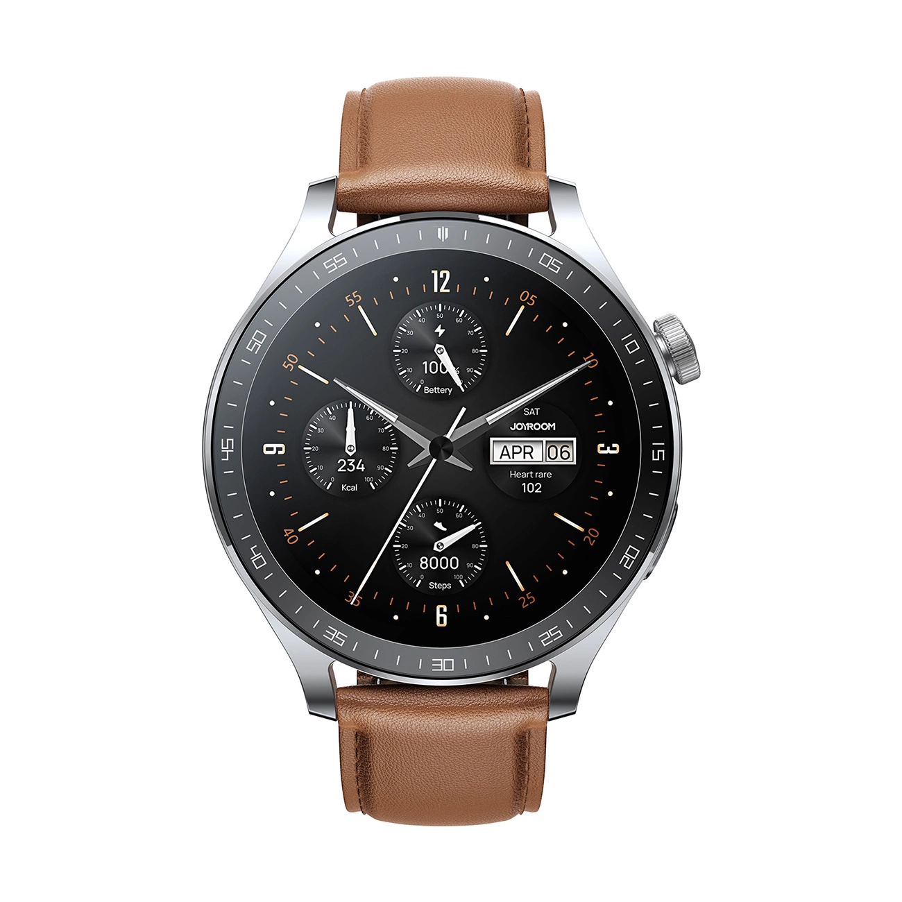 Smartwatch Joyroom Classic Series JR-FC2 PRO cu funcție de răspuns la apel - argintiu + curea cadou in cutie - Joyroom [1]