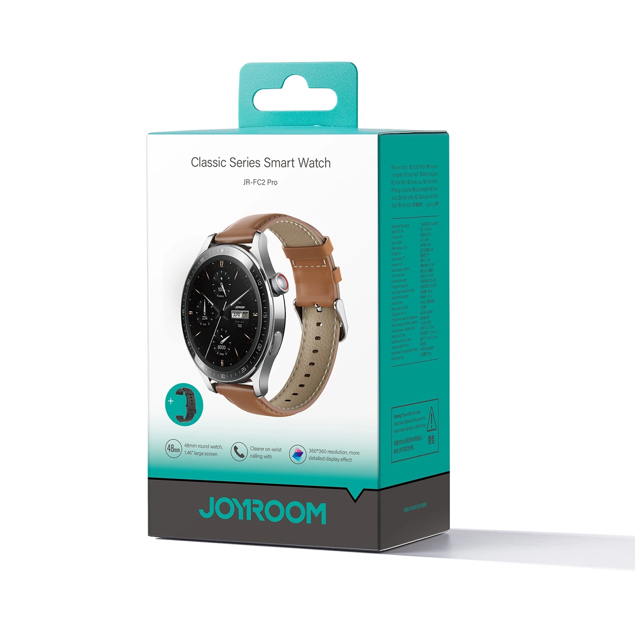 Smartwatch Joyroom Classic Series JR-FC2 PRO cu funcție de răspuns la apel - argintiu + curea cadou in cutie - Joyroom [5]
