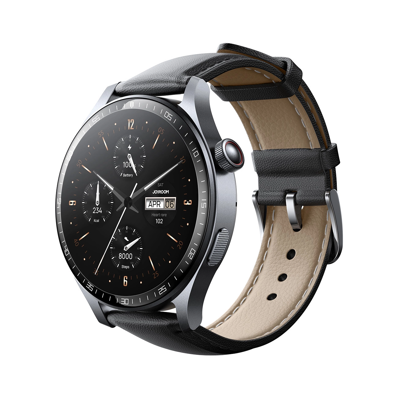 Smartwatch - Smartwatch Joyroom Classic Series JR-FC2 PRO cu funcție de răspuns la apel - gri închis + curea cadou in cutie