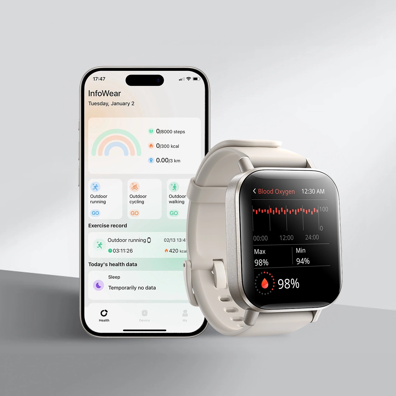 Smartwatch Joyroom Fit-Life JR-FT3S cu funcție de preluare a apelurilor - titan [8]