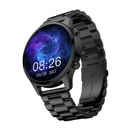 Smartwatch - Smartwatch Noise Halo Plus – Ecran AMOLED 1.46", Apeluri Bluetooth, Carcasă din Oțel Inoxidabil, Rezistență IP68, Negru