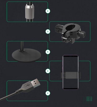 Suport pentru telefon cu LED Flash de desktop Blitzwolf BW-SL4 [9]