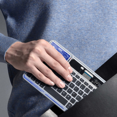Tastatură Dux Ducis CK Wireless – Compatibilă Laptop, Tabletă, Telefon, Design Transparent, Ultra-Slim [7]