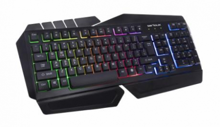 Tastatura gamig Serioux Andor, 104 taste, 19 taste Anti-ghosting , design ergonomic, iluminare rainbow, structura metalica neagra, taste negre, design cu palm rest, cablu USB 1.5M PVC, plug and play, compatibila cu Windows 2000/XP/9X/VISTA/7/8/10 [2]