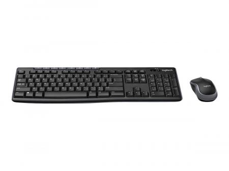 Kit tastatură și mouse wireless Logitech MK270, layout US – Tastatură full-size cu 8 taste multimedia și mouse compact, negru [3]