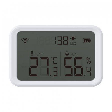 Termohigrometru Smart Wi-Fi NEO NAS-TH02W, Afișaj LCD, Compatibil Tuya Smart [2]