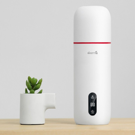 Mini ceainic electric Deerma DR035S alb cu afișaj temperatură și capacitate 350 ml [4]