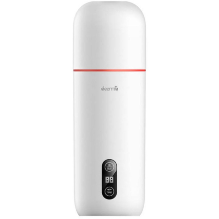 Termosuri - Mini ceainic electric Deerma DR035S alb cu afișaj temperatură și capacitate 350 ml