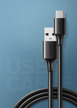 Ugreen cable USB - USB Type C 480 Mbps 3 A 1.5 m cable black (US287 60117) [1]