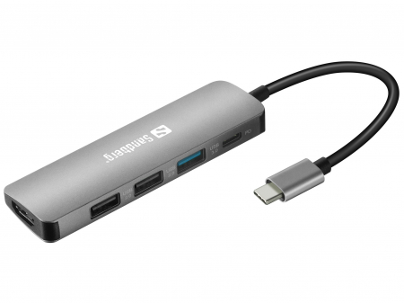 HUB-uri - USB-C Dock HDMI+3xUSB+PD 100W