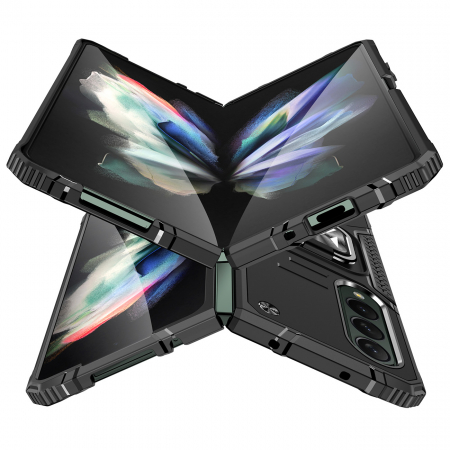 Husa Wozinsky Ring Armor pentru Samsung Galaxy Z Fold 4 husa blindata suport magnetic inel negru [7]