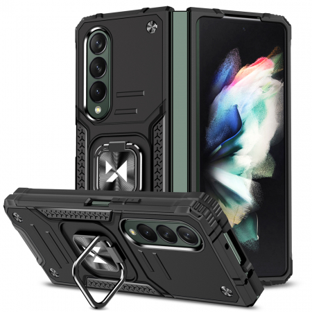 Husa Wozinsky Ring Armor pentru Samsung Galaxy Z Fold 4 husa blindata suport magnetic inel negru [0]