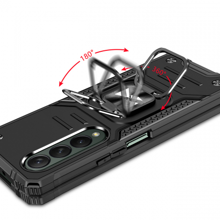 Husa Wozinsky Ring Armor pentru husa blindata Samsung Galaxy Z Fold 4 suport magnetic inel albastru [4]