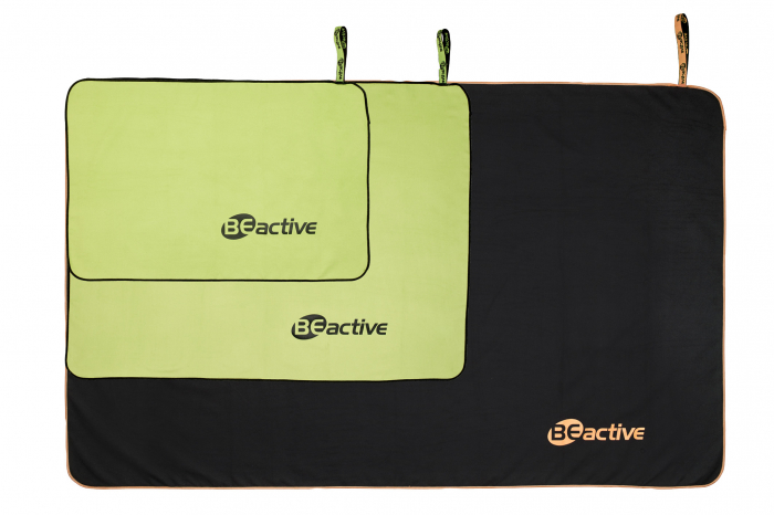 Prosop din microfibra, S, BEactive, Negru/Coral [3]