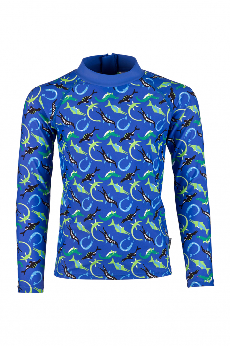 Bluza pentru inot, Ocean Dinos, protectie UV 50+, albastru, 152 cm [2]