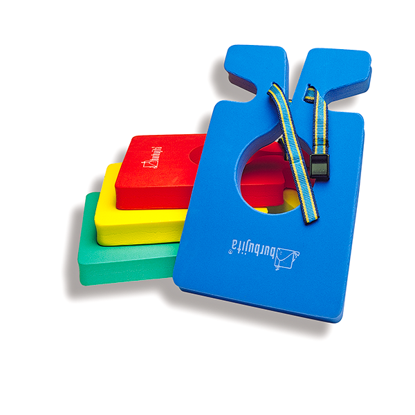 Colac cervical pentru inot Burbujita, Plastazote, 41 x 27 x 3 cm, Albastru [2]