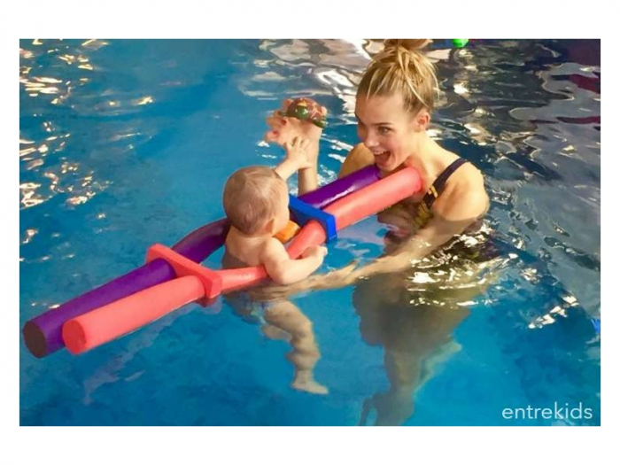 Conector dublu pentru bagheta spuma Aquagym,Rosu [3]