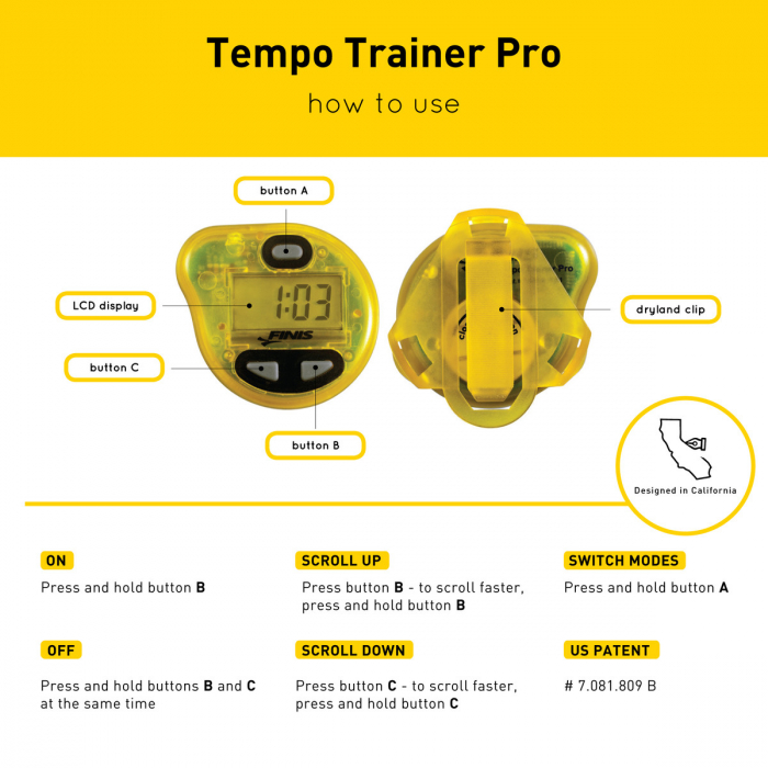 Metronom subacvatic TEMPO TRAINER PRO [4]