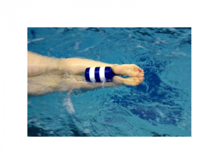 Plutitor pentru inot, spuma Eva, Monobloc Bicolor, 24x14x8 cm, albastru/alb/albastru [2]