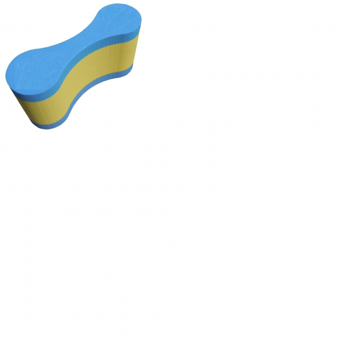 Plutitor pentru inot, spuma Eva, Monobloc Bicolor, 24x14x8 cm, albastru/alb/albastru [5]