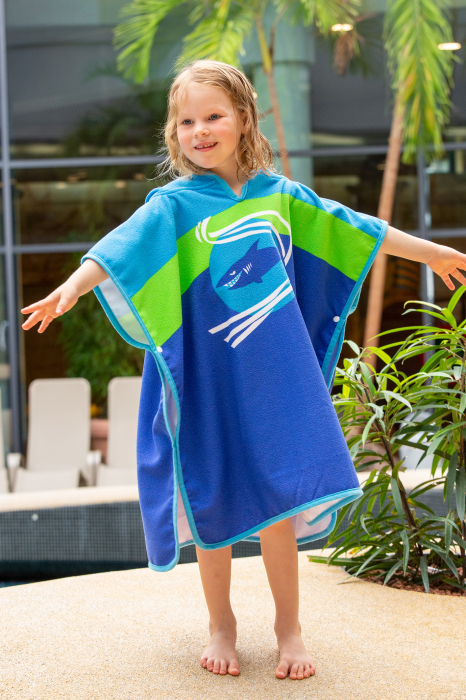 Poncho pentru copii, Beco-Sealife®, Shark, Albastru [3]