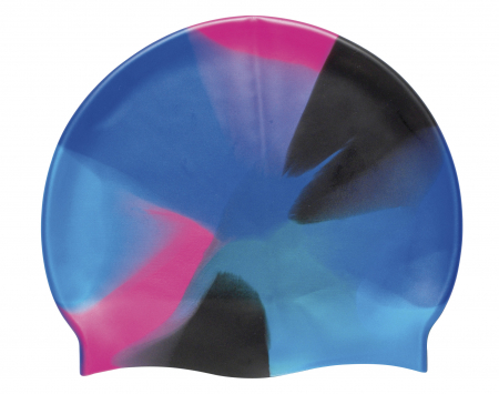 Casca de inot silicon, Negru/Multicolor [3]