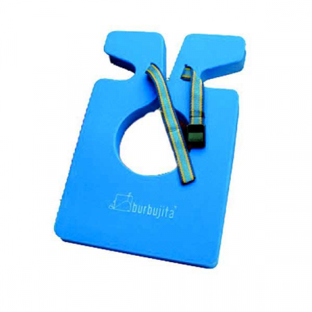 Echipamente pentru dezvoltarea tehnicii de inot - Colac cervical pentru inot Burbujita, Plastazote, 41 x 27 x 3 cm, Albastru
